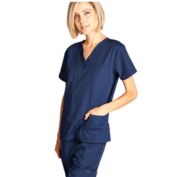 Dagacci,  Scrub Set Medical Uniform, Navy - Picture 2 of 8